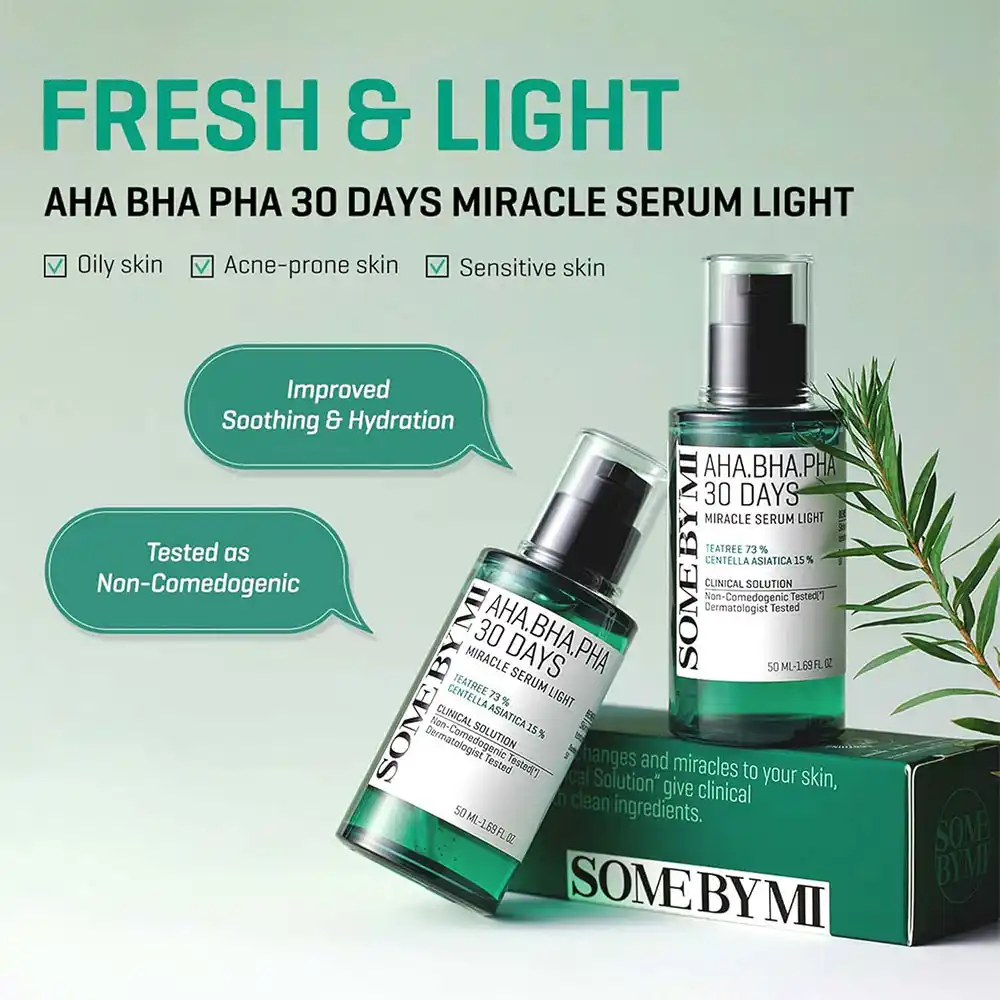 سرم ضد جوش سام بای می SOME BY MI AHA BHA PHA 30 Days Miracle Serum 50ml | کنترل چربی، کاهش جوش و منافذ باز