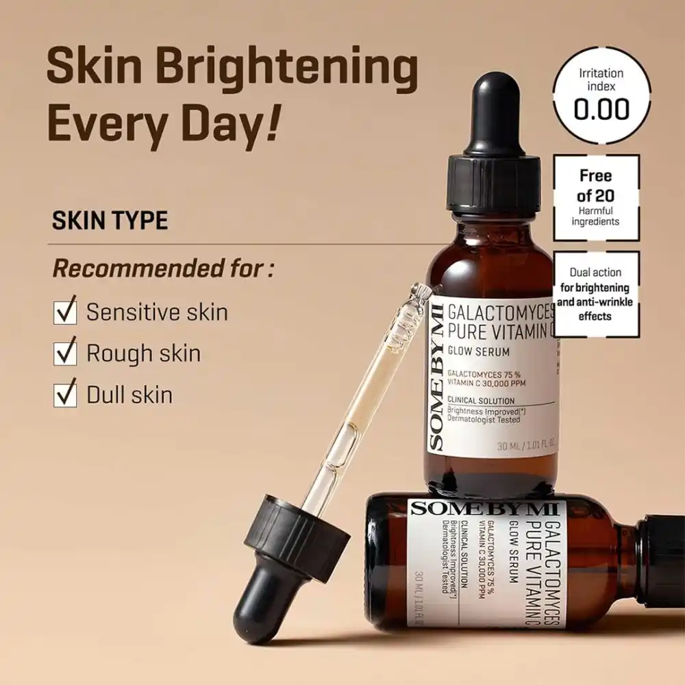 سرم ویتامین سی سام بای می SOME BY MI Galactomyces Pure Vitamin C Glow Serum 30ml | روشن‌کننده، ضد لک و کاهش جای جوش