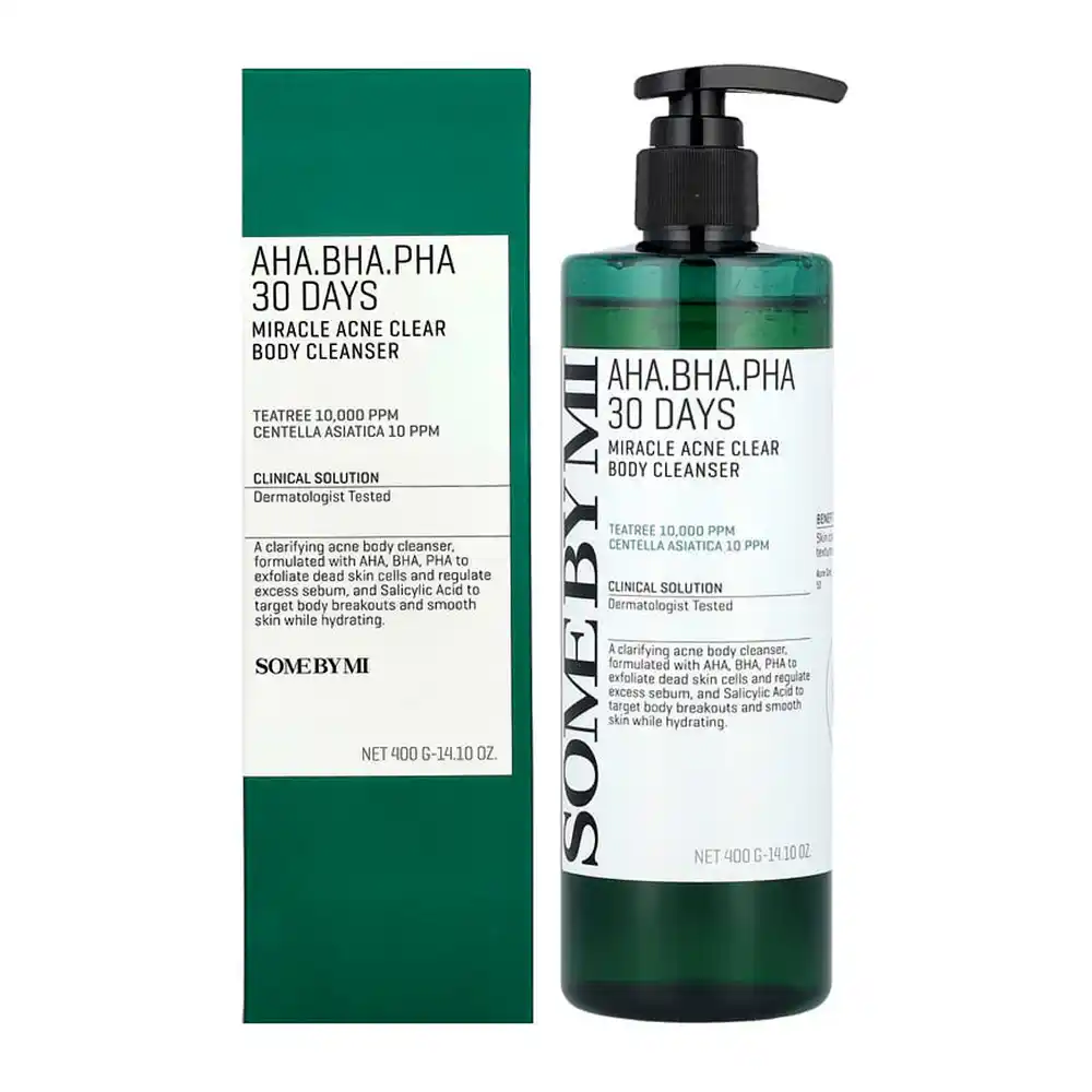 شوینده بدن ضد جوش 30 روزه میراکل سام بای می SOME BY MI Miracle Acne Clear Body Cleanser 400g | ضد جوش بدن و کاهش لک
