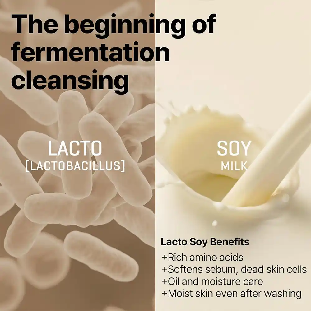 فوم حبابی لایه بردار لاکتو سویا سام بای می SOME BY MI Lacto Soy Mild Peeling Bubble Cleanser 180ml | پاکسازی منافذ و کنترل چربی