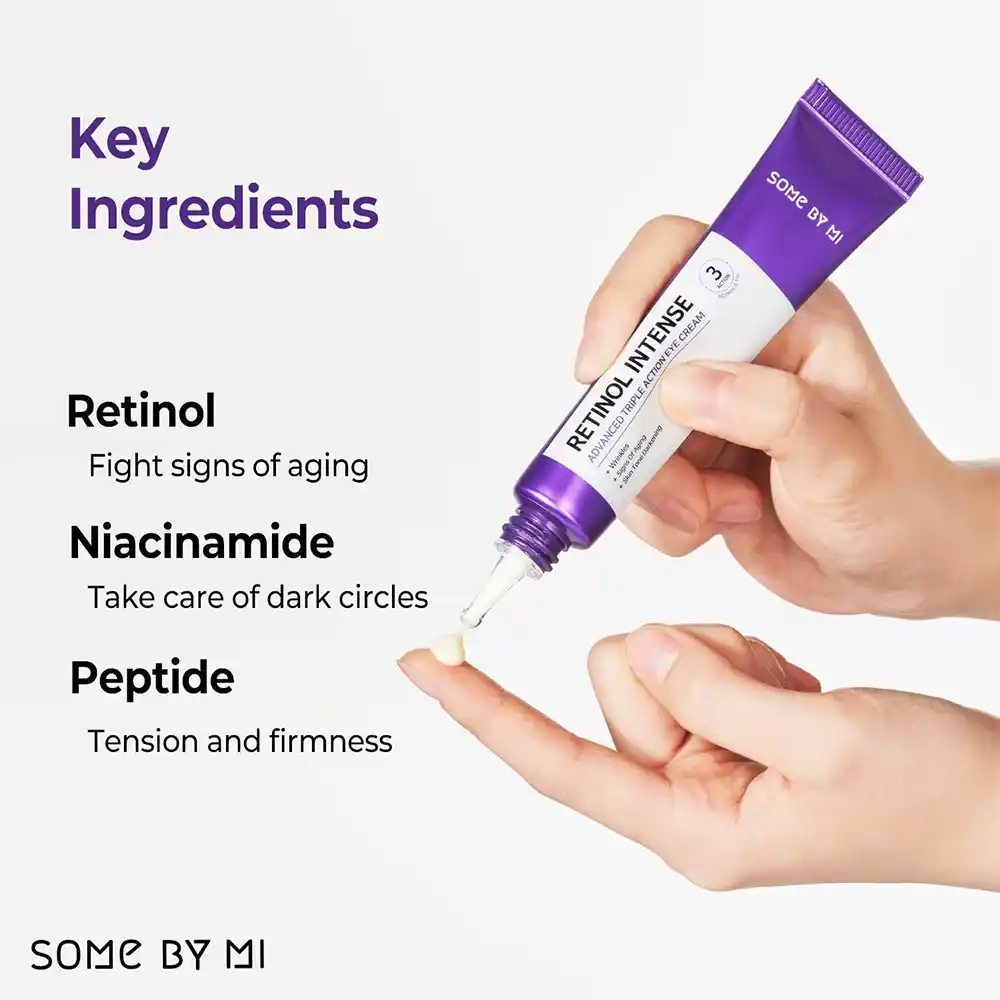 کرم دور چشم رتینول سام بای می SOME BY MI Retinol Intense Triple Action Eye Cream 30ml | ضد چروک، ضد تیرگی و سفت‌کننده