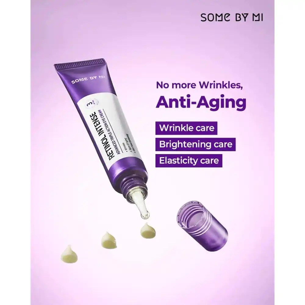 کرم دور چشم رتینول سام بای می SOME BY MI Retinol Intense Triple Action Eye Cream 30ml | ضد چروک، ضد تیرگی و سفت‌کننده