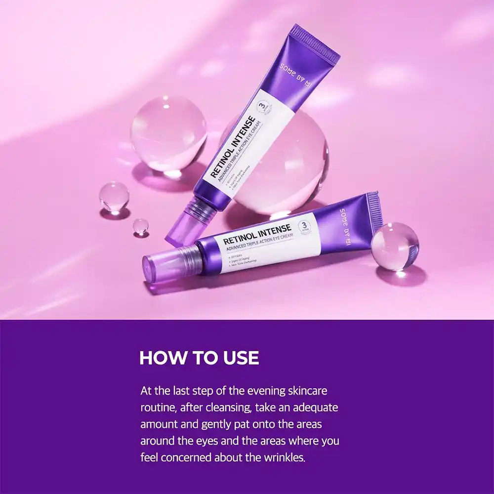 کرم دور چشم رتینول سام بای می SOME BY MI Retinol Intense Triple Action Eye Cream 30ml | ضد چروک، ضد تیرگی و سفت‌کننده