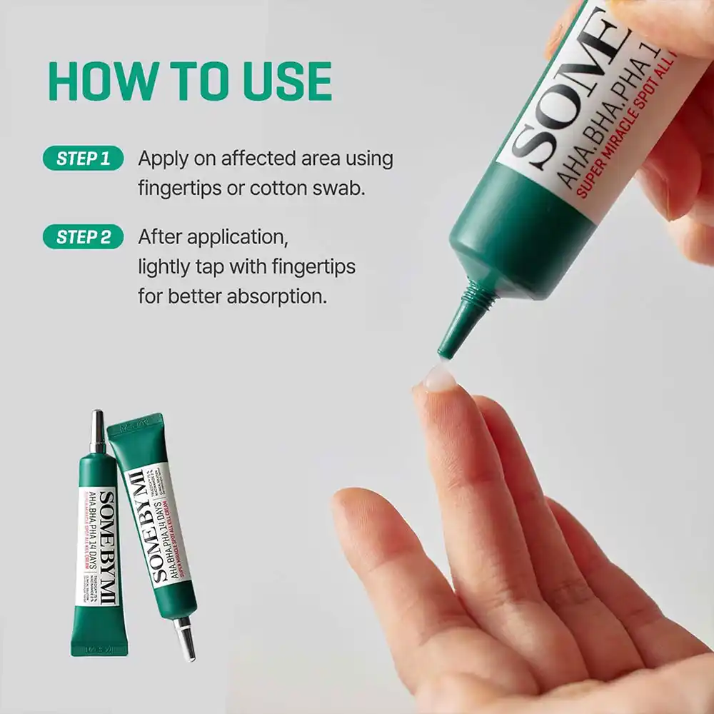 کرم ضد جوش 14 روزه سوپر سام بای می SOME BY MI AHA BHA PHA 14 Days Super Miracle Spot All Kill Cream 30ml | ضد جوش، کاهش جای جوش و لایه‌بردار