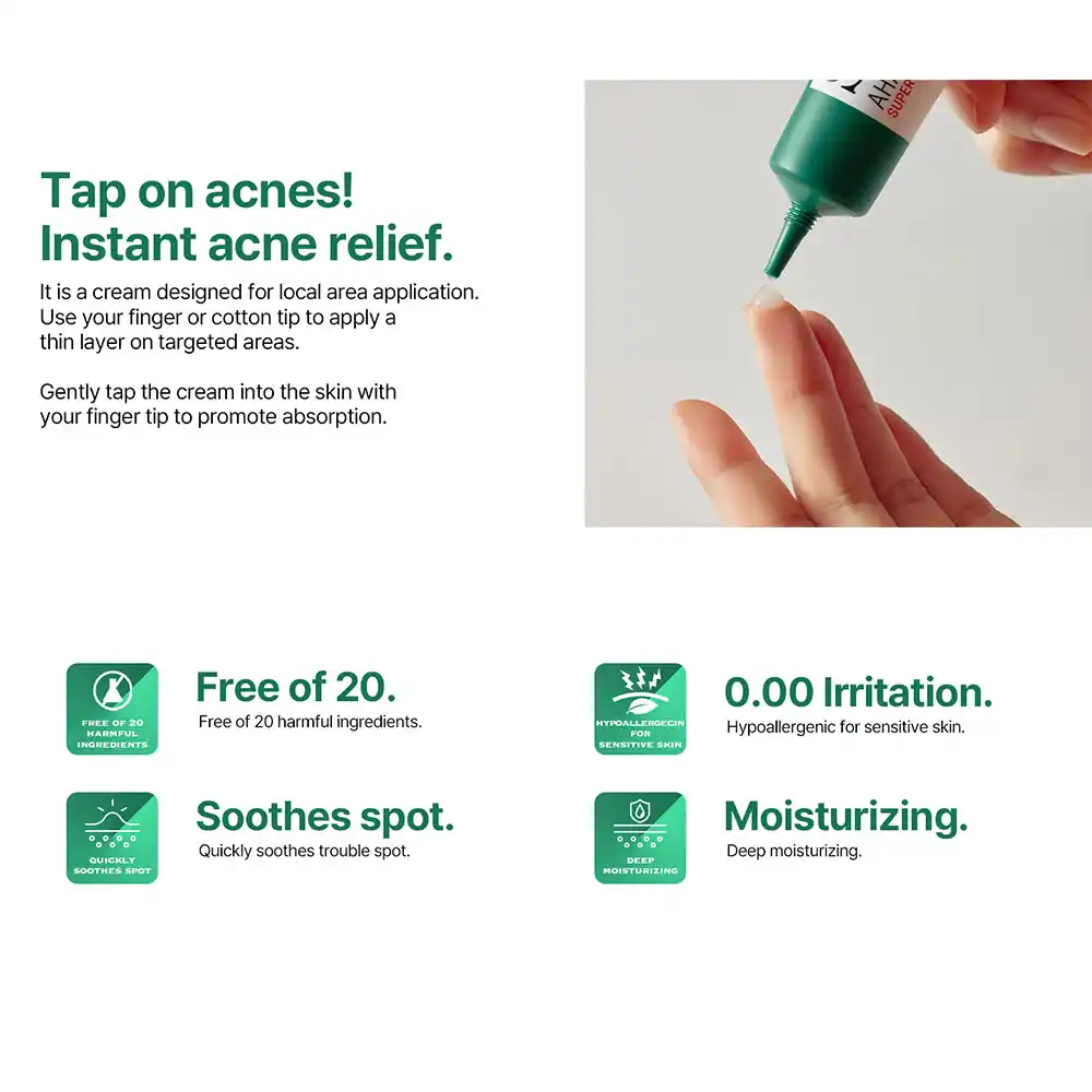 کرم ضد جوش 14 روزه سوپر سام بای می SOME BY MI AHA BHA PHA 14 Days Super Miracle Spot All Kill Cream 30ml | ضد جوش، کاهش جای جوش و لایه‌بردار