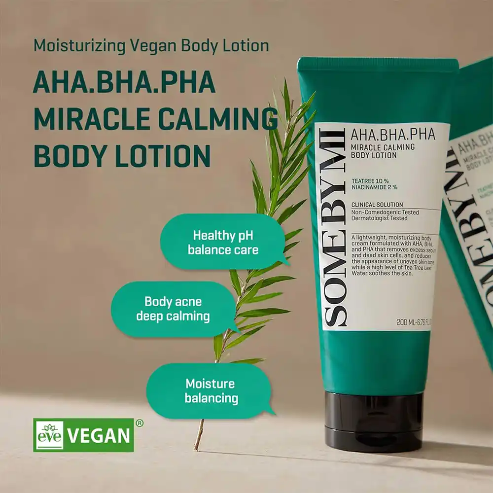لوسیون بدن میراکل ضد جوش سام بای می SOME BY MI Miracle Calming Body Lotion 200ml | ضد جوش، آبرسان و تسکین‌دهنده