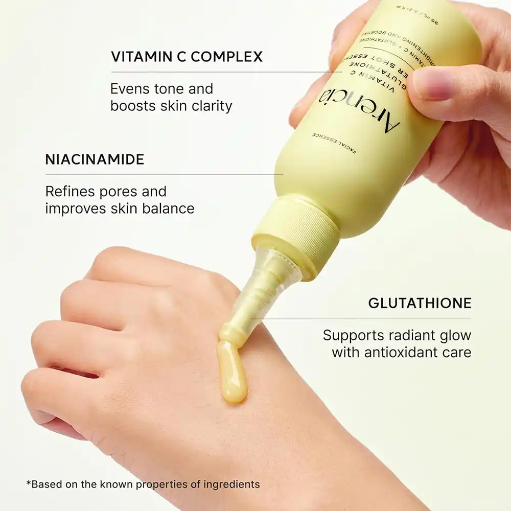 اسنس سرم ویتامین سی آرنسیا Arencia Vitamin C Booster Serum 30ml | ضد لک، روشن کننده و ضد چروک