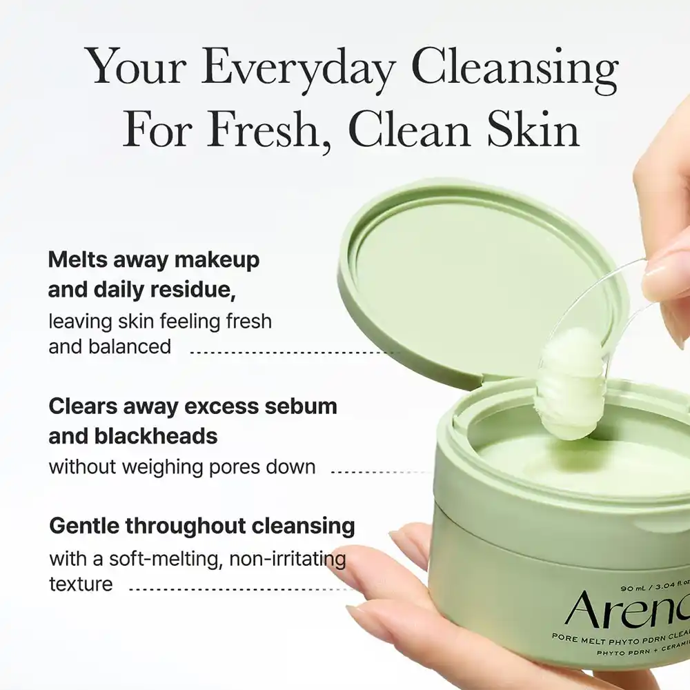 بالم پاک کننده عمقی منافذ آرنسیا ARENCIA Pore Melt Phyto PDRN Cleansing Balm | پاک کننده آرایش و جوش سرسیاه
