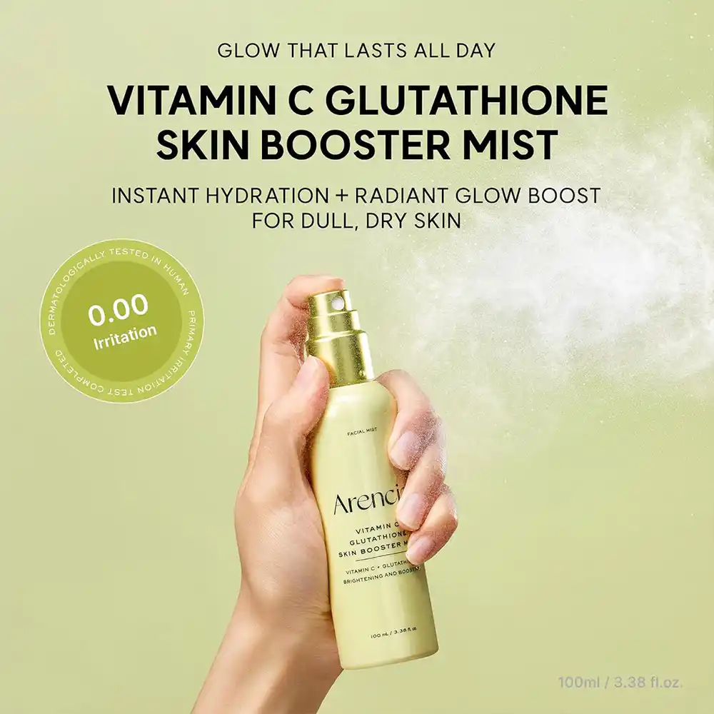 میست ویتامین سی و گلوتاتیون آرنسیا Arencia Vitamin C Glutathione Skin Booster Mist 100ml | آبرسان، روشن‌کننده و تقویت سد دفاعی پوست