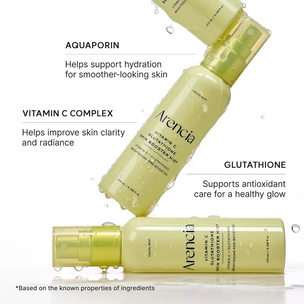 میست ویتامین سی و گلوتاتیون آرنسیا Arencia Vitamin C Glutathione Skin Booster Mist 100ml | آبرسان، روشن‌کننده و تقویت سد دفاعی پوست