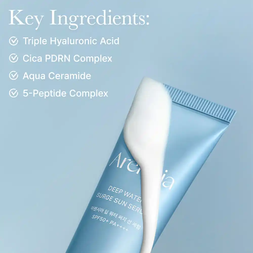 سرم ضد آفتاب آبرسان آرنسیا SPF50+ PA++++ Arencia Deep Hydration Serum Sunscreen 30ml