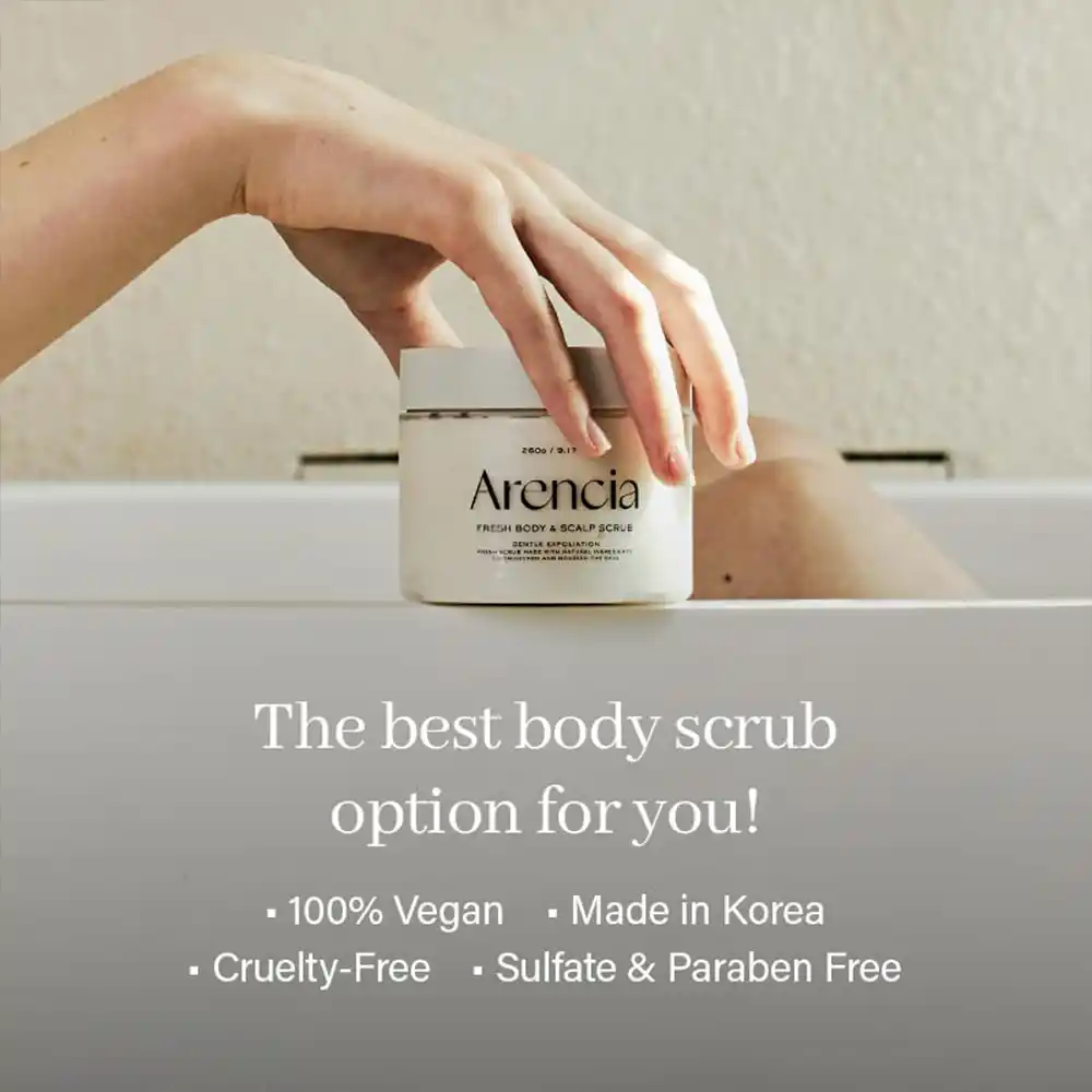 سکراب کف سر و بدن آرنسیا Arencia Fresh Cloud Sea Salt Body Scalp Scrub Mint | لایه‌بردار ملایم و پاکسازی عمقی