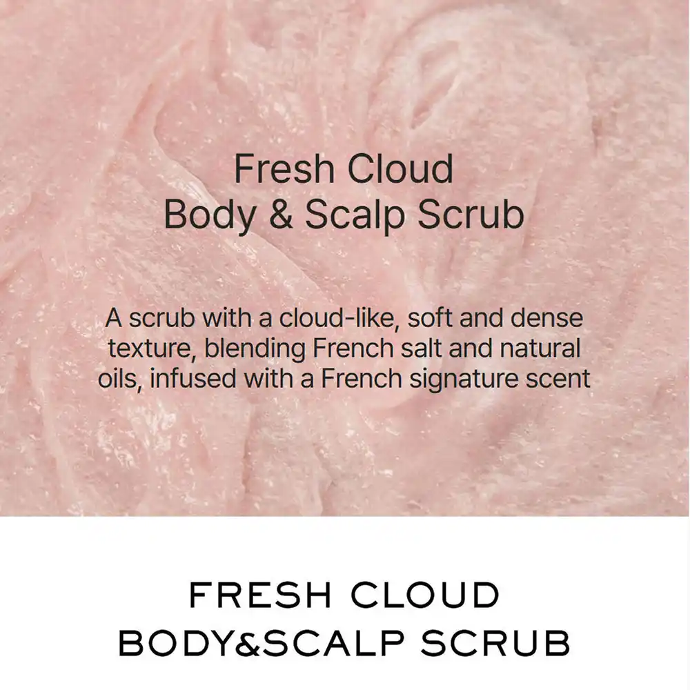 اسکراب کف سر و بدن آرنسیا صورتی Arencia Fresh Cloud Sea Salt Body Scalp Scrub Pink | لایه‌بردار ملایم و پاکسازی عمقی