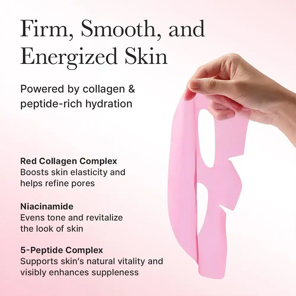 ماسک ژلی کلاژن قرمز آرنسیا Arencia Red Collagen Jello Mask 4ea | آبرسان، ضد چروک و تقویت‌کننده سد دفاعی پوست