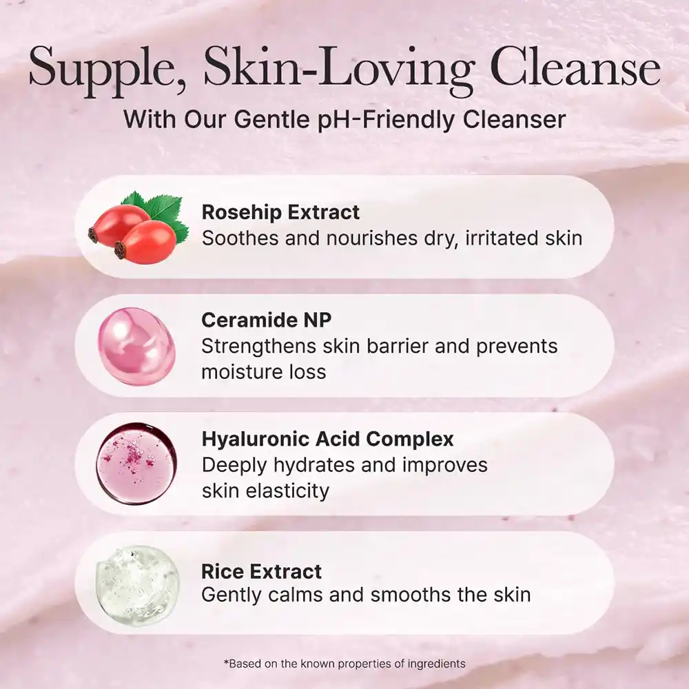 شوینده رزهیپ آرنسیا Arencia Rosehip Rice Cake Cleanser | متعادل‌کننده pH، تقویت‌کننده سد دفاعی و پاک‌کننده ملایم پوست