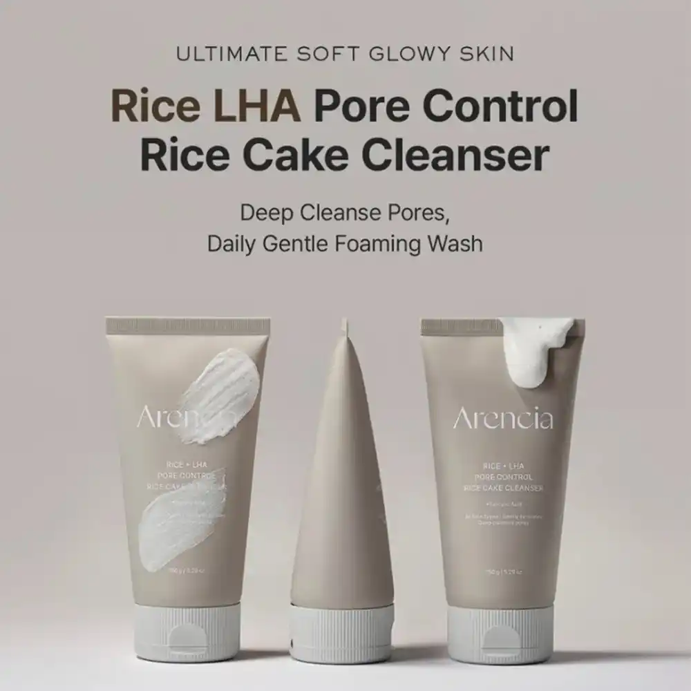 شوینده برنج آرنسیا Arencia Rice LHA Pore Control Cleanser | ضد جوش، کنترل منافذ و پاک‌کننده پوست چرب