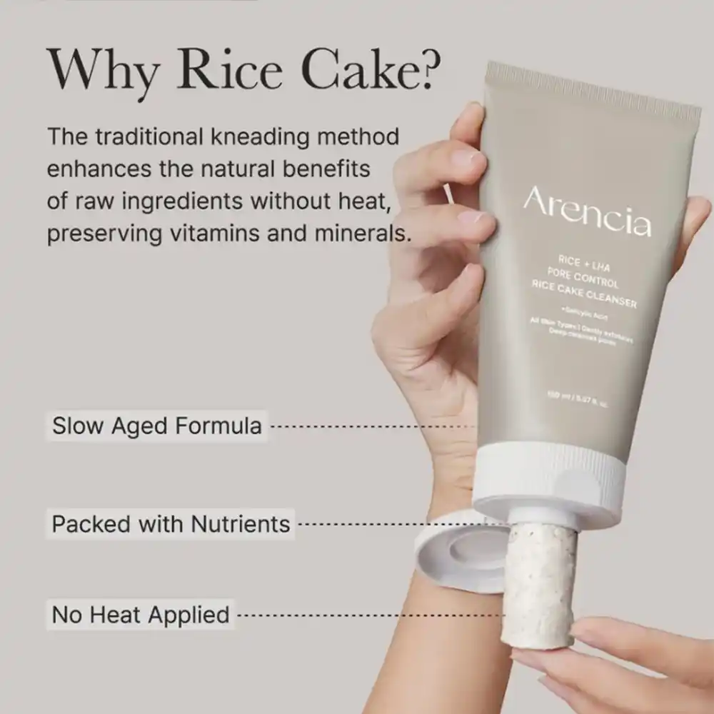 شوینده برنج آرنسیا Arencia Rice LHA Pore Control Cleanser | ضد جوش، کنترل منافذ و پاک‌کننده پوست چرب