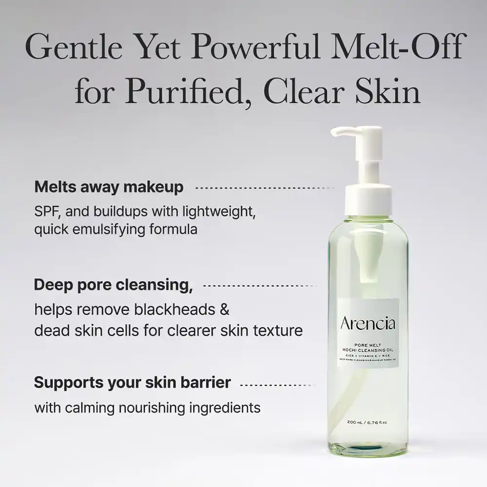 شوینده روغنی موچی آرنسیا Arencia Pore Melt Mochi Cleansing Oil | پاک‌کننده آرایش، منافذ و چربی پوست