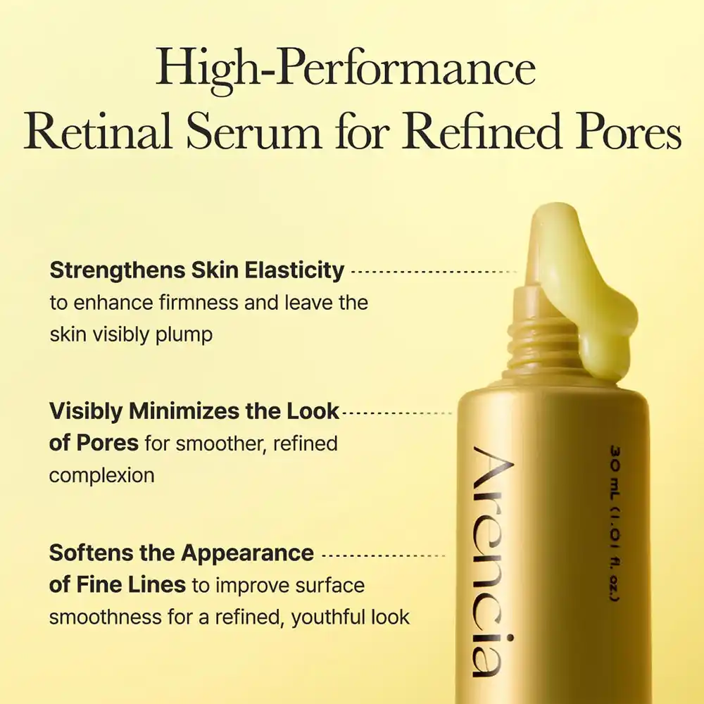 کرم دور چشم و صورت رتینال بوستر شات آرنسیا Arencia Retinal Booster Shot Serum | ضد چروک، جمع‌کننده منافذ و جوانساز پوست