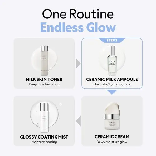 آمپول سراماید میلک تیرتیر TIRTIR Ceramic Milk Ampoule |مرطوب کننده و درخشان کننده