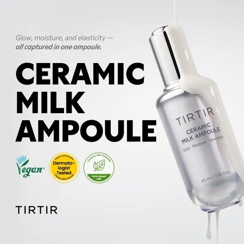 آمپول سراماید میلک تیرتیر TIRTIR Ceramic Milk Ampoule |مرطوب کننده و درخشان کننده