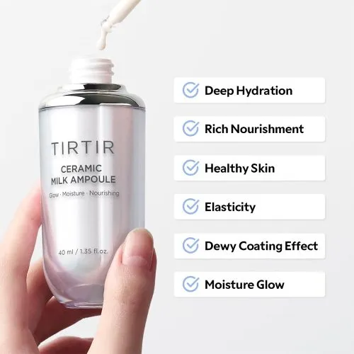 آمپول سراماید میلک تیرتیر TIRTIR Ceramic Milk Ampoule |مرطوب کننده و درخشان کننده
