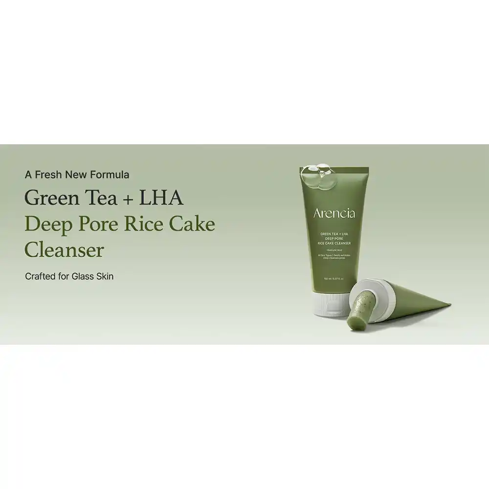 شوینده چای سبز آرنسیا Arencia Green Tea LHA Cleanser | لایه‌بردار، پاکسازی عمیق منافذ و ضد جوش