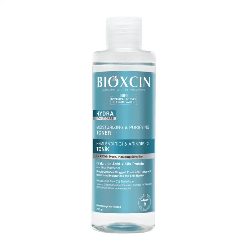 تونر آبرسان و پاک کننده بیوکسین Bioxcin سری Hydra انواع پوست حجم 200 میل