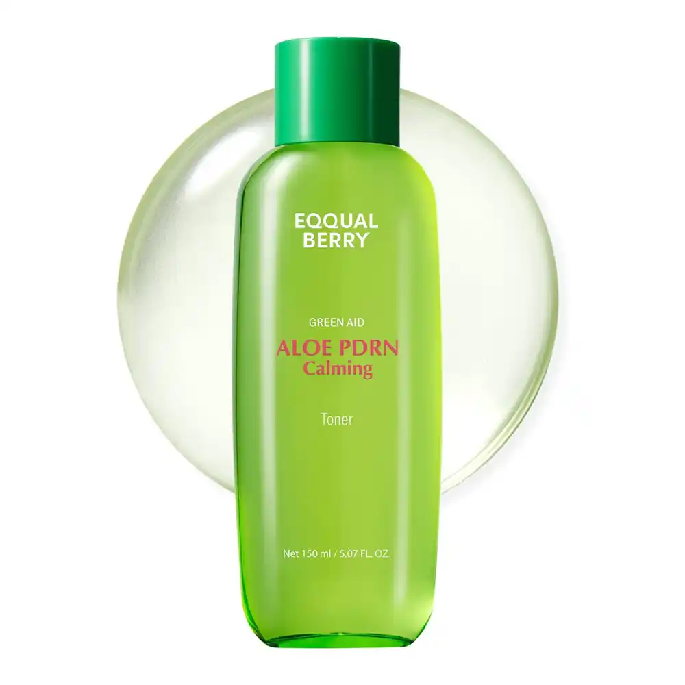 تونر PDRN آلوئه‌ورا اکوال بری تسکین‌دهنده و ترمیم‌کننده پوست EQQUALBERRY Aloe PDRN Calming Toner
