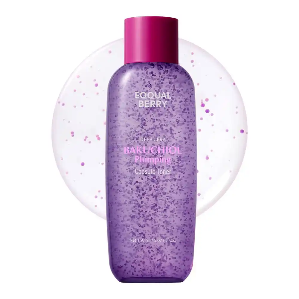 تونر کپسولی باکوچیول پلامپینگ اکوال بری ضد چروک و جوان‌ساز پوست EQQUALBERRY Bakuchiol Plumping Capsule Toner