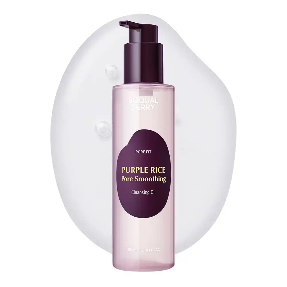 شوینده روغنی کنترل منافذ برنج بنفش اکوال بری | EQQUALBERRY Purple Rice Pore Smoothing Cleansing Oil