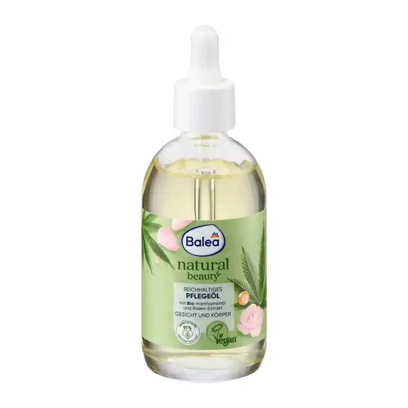 روغن صورت و بدن گیاهی تقویتی با عصاره گل رز و شاهدانه باله آ Balea مدل Natural Beauty حجم 100ml روغن صورت و بدن گیاهی تقویتی با عصاره گل رز و شاهدانه باله آ Balea مدل Natural Beauty حجم 100ml