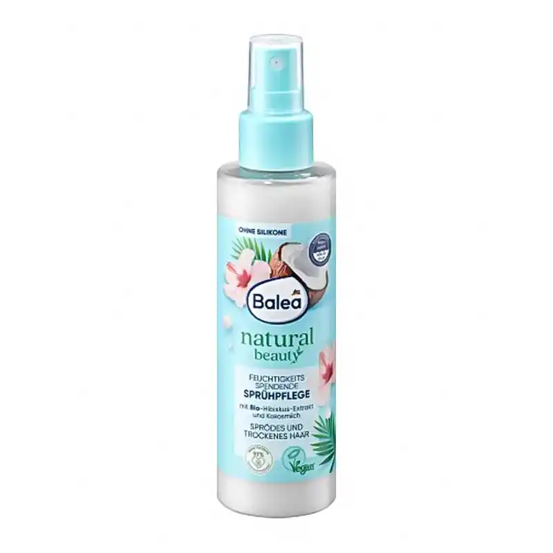 اسپری مو مرطوب کننده و ترمیم کننده نارگیل باله آ Balea مدل Natural Beauty حجم 150ml اسپری مو مرطوب کننده و ترمیم کننده نارگیل باله آ Balea مدل Natural Beauty حجم 150ml