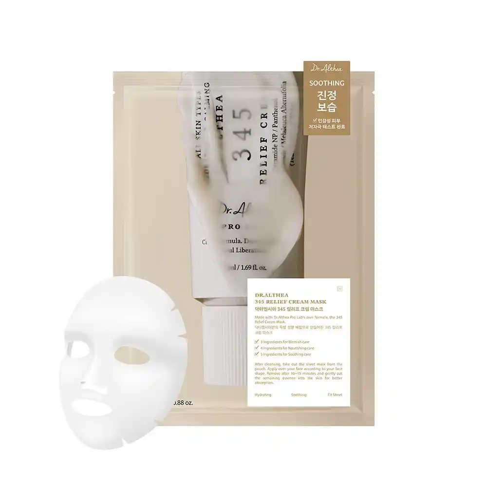 ماسک صورت تسکین‌دهنده دکتر آلتیا Dr. Althea 345 Relief Cream Mask | آبرسانی و رفع قرمزی پوست حساس