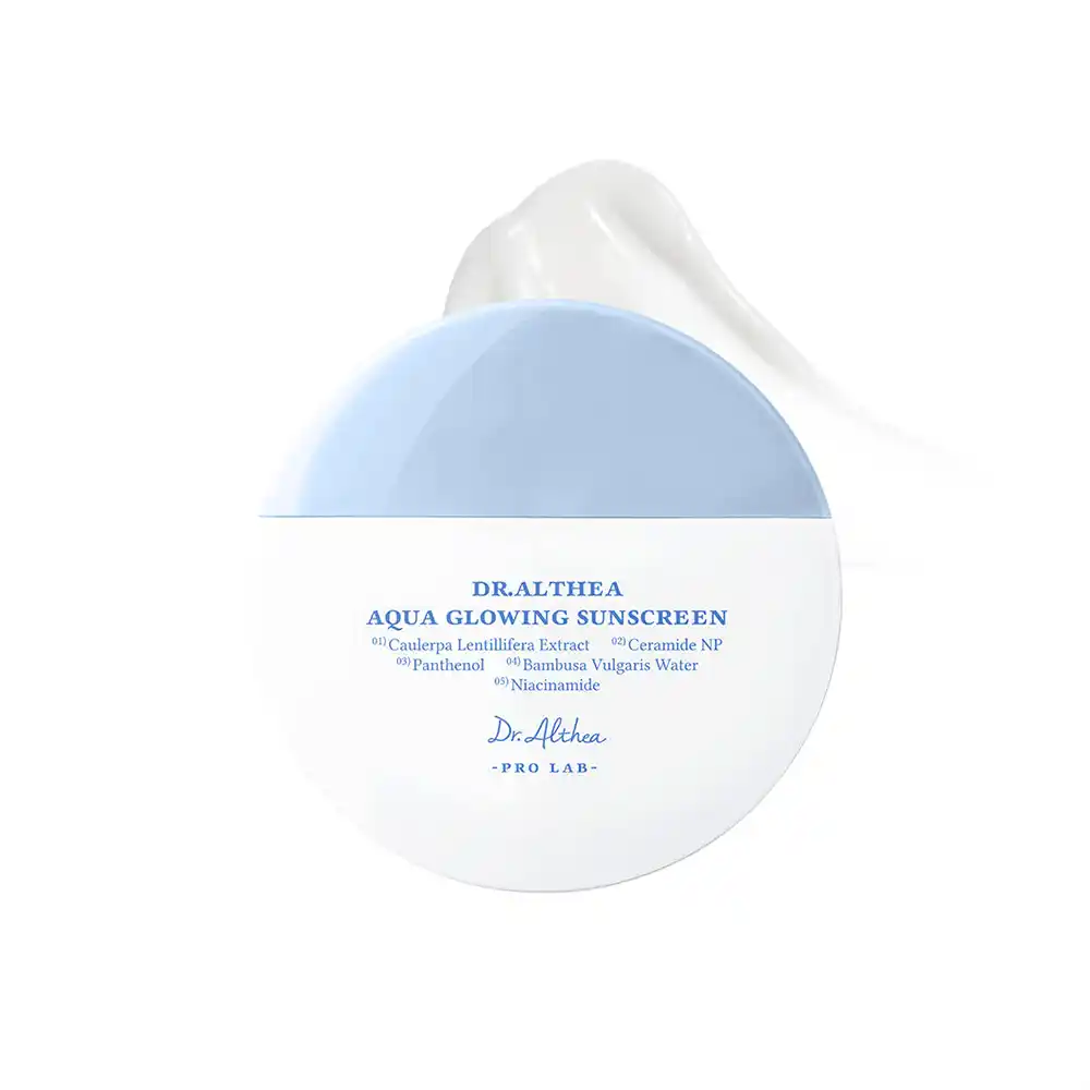 ضدآفتاب آبرسان دکترآلتیا Dr.Althea Aqua Glowing SPF50 | روشن کننده و آبرسانی عمیق پوست