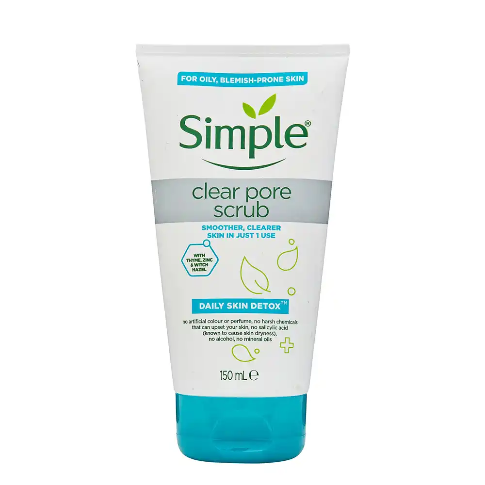 اسکراب پاک‌کننده منافذ پوست چرب سیمپل Simple Daily Skin Detox 150ml