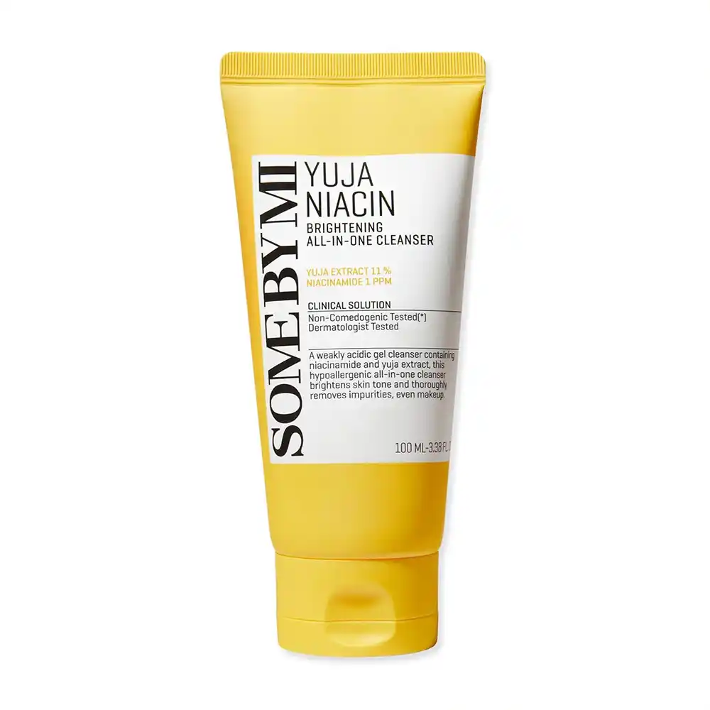 ژل شستشوی روشن کننده یوجا نیاسین سام بای می SOME BY MI Yuja Niacin Brightening All in One Cleanser 100ml | ضد لک و روشن‌کننده پوست