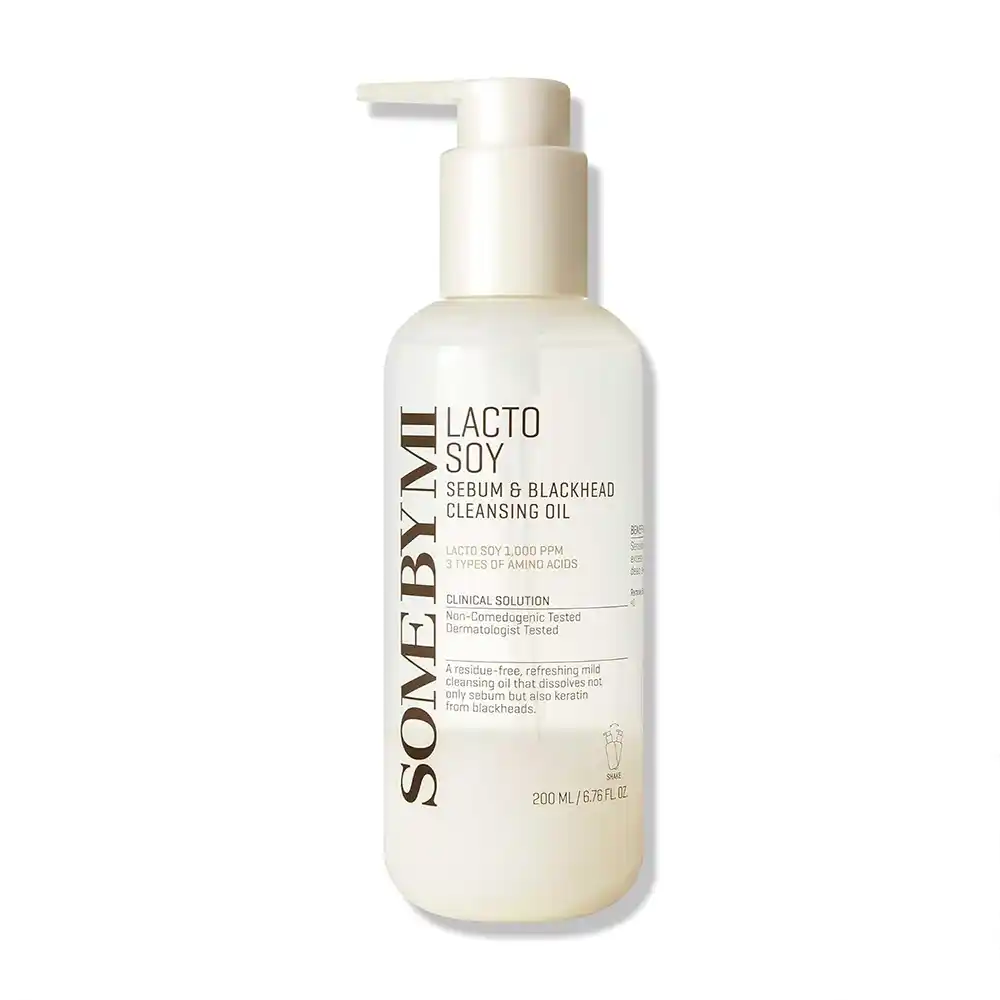 شوینده روغنی ضد جوش سرسیاه لاکتو سویا سام بای می SOME BY MI Lacto Soy Sebum & Blackhead Cleansing Oil 200ml | پاکسازی منافذ و کنترل چربی