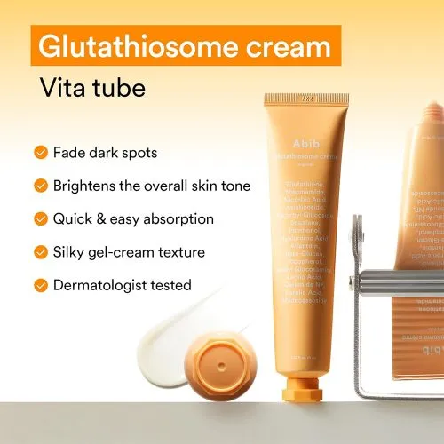 کرم مرطوب کننده گلوتاتیون ابیب Abib Glutathiosome Creme Vita Tube |  ضد لک روشن کننده و تقویت سد دفاعی پوست