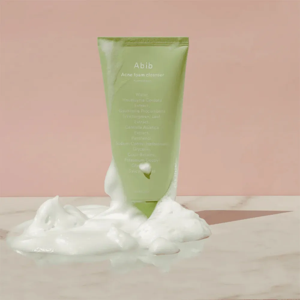 فوم شستشو ضد جوش ابیب با هارتلیف و سالیسیلیک اسید Abib Acne Foam Cleanser با Heartleaf و Salicylic Acid