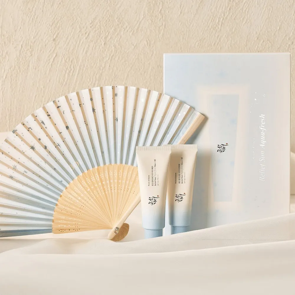 پک ضدآفتاب آکوا فرش بیوتی اف جوسان با  Beauty of Joseon Relief Sun Aqua-fresh Bundle Set SPF50 |آبرسان برای پوست چرب و حساس