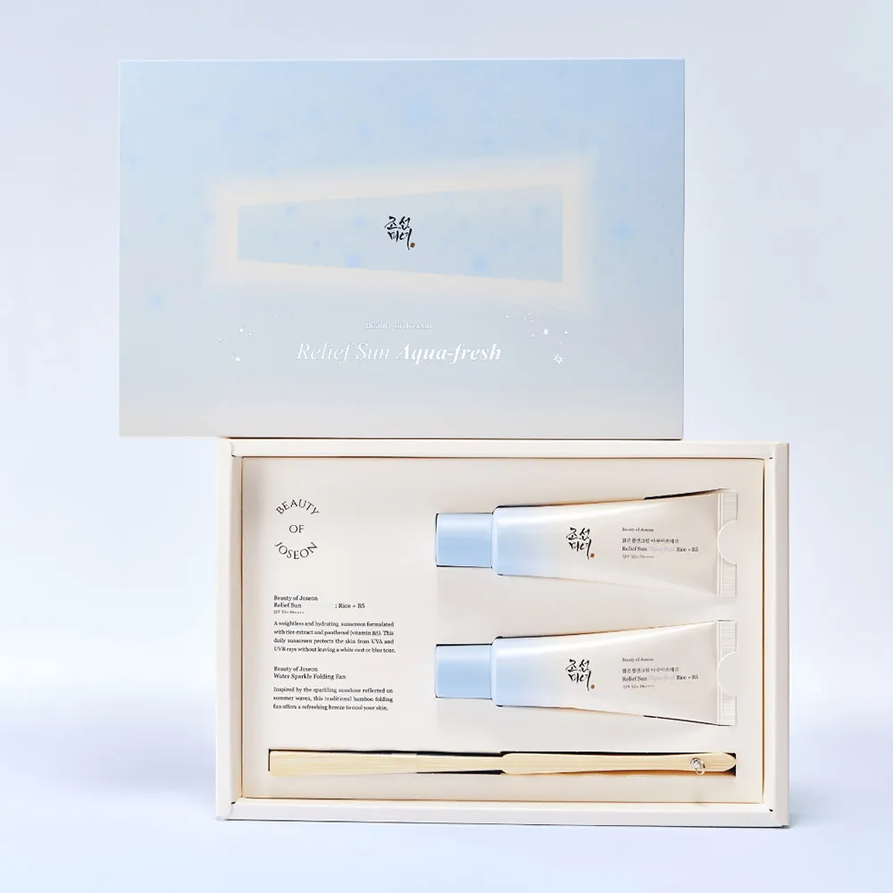 پک ضدآفتاب آکوا فرش بیوتی اف جوسان با  Beauty of Joseon Relief Sun Aqua-fresh Bundle Set SPF50 |آبرسان برای پوست چرب و حساس
