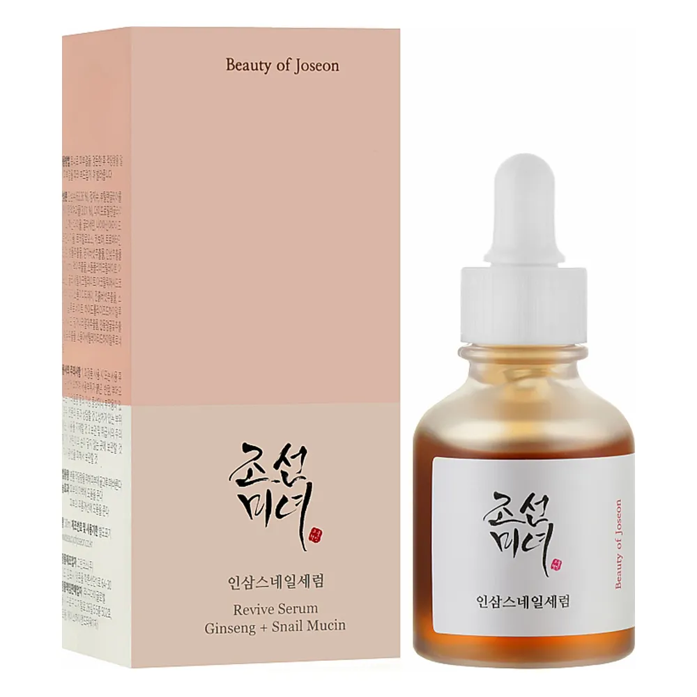سرم جینسینگ و موسین حلزون بیوتی آف جوسان Beauty of Joseon Revive Serum Ginseng Snail Mucin | آبرسانی ترمیم و کاهش لک