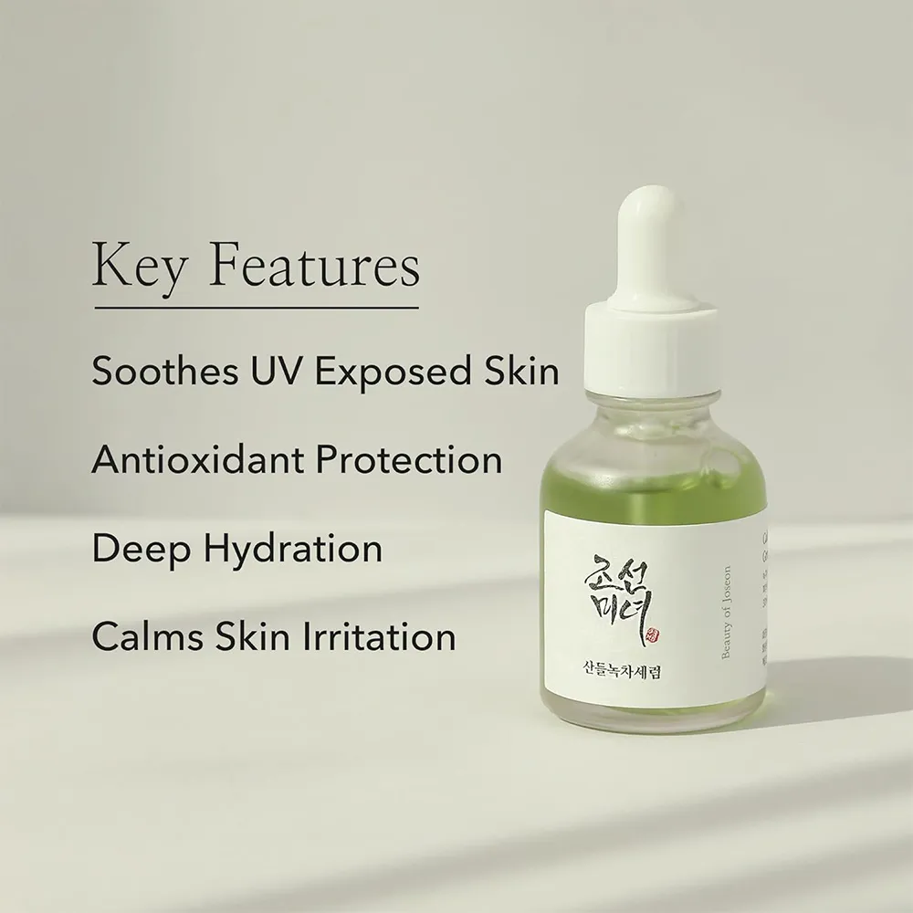 سرم ضد التهاب و آبرسان چای سبز و پنتنول بیوتی آف جوسان Beauty of Joseon Calming Barrier Serum