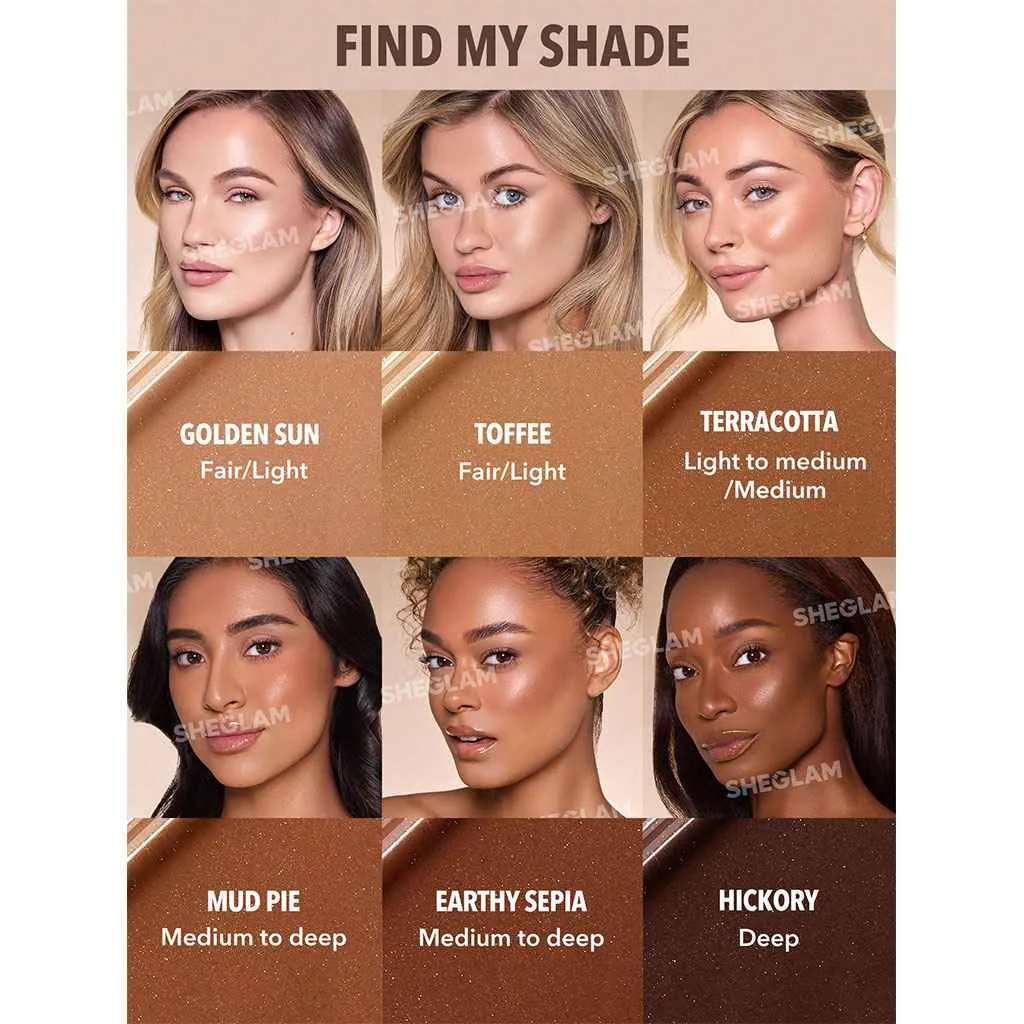 برنزر شاین مایع شیگلم SHEGLAM Sun Beam Shimmer Liquid Bronzer-Golden Sun