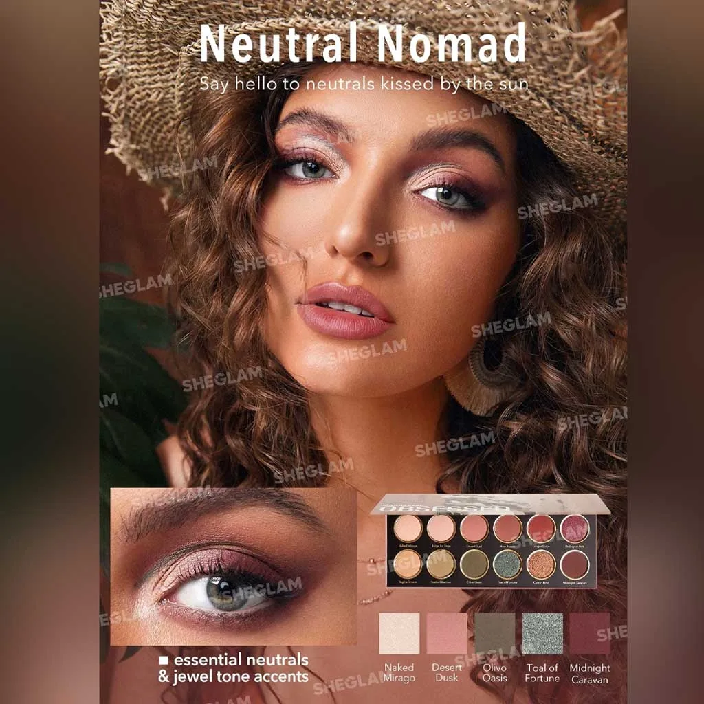 پالت سایه 12 رنگ شیگلم Marrakesh Obsessed مدل SHEGLAM Eyeshadow Palette