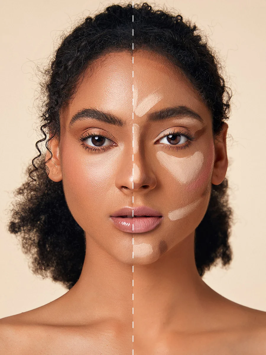 پالت کانتور هایلایتر شیگلم پودری stereo face رنگ NUDE