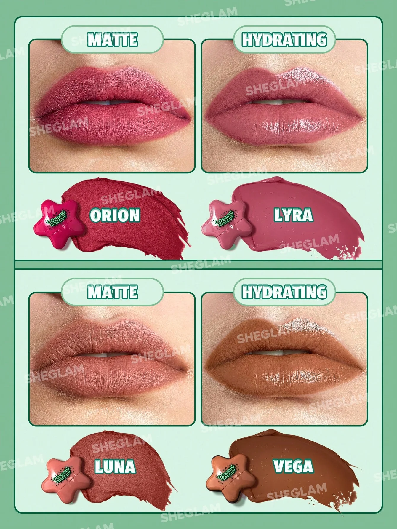 ست رژ لب شیگلم ستاره ای 4عددی STELLA SET Mini Lipstick