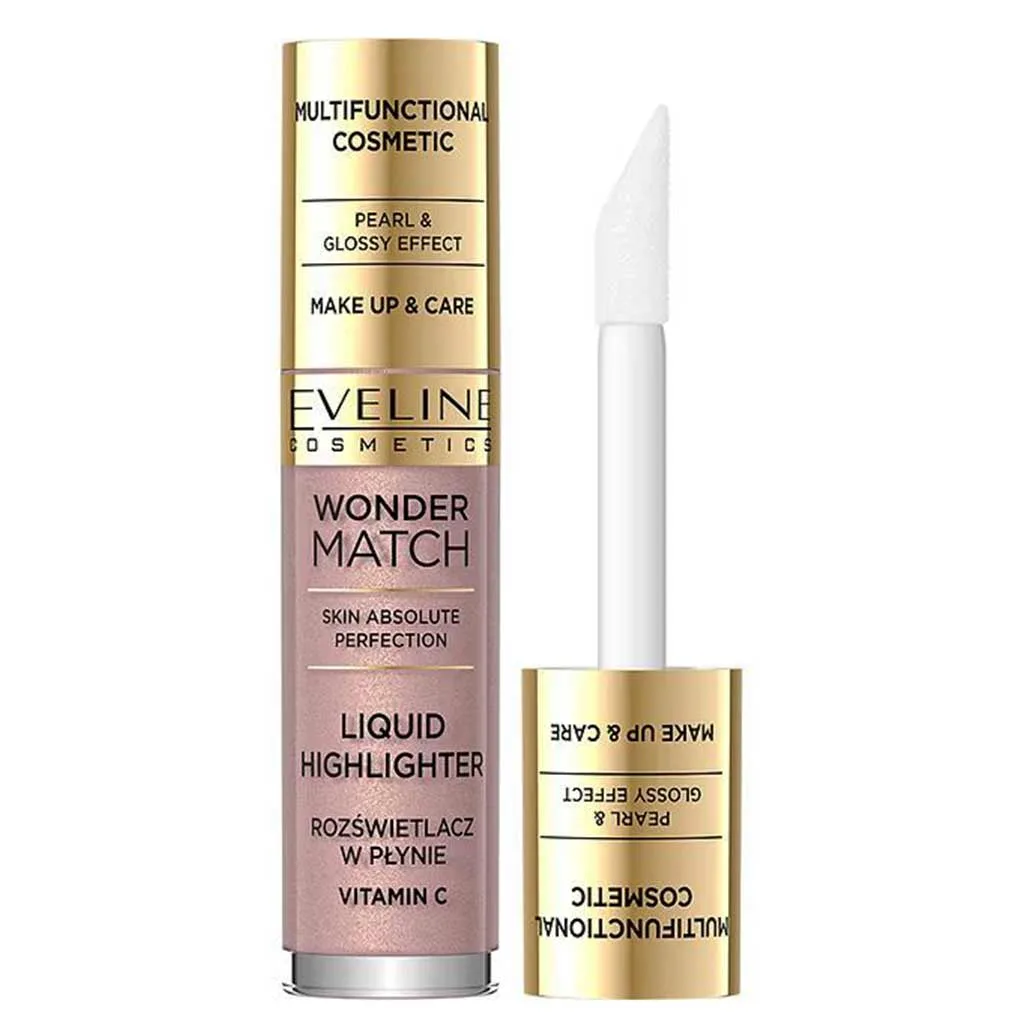 هایلایتر مایع اولاین  حاوی ویتامین Eveline Wonder Match Liquid Highlighter 01 c