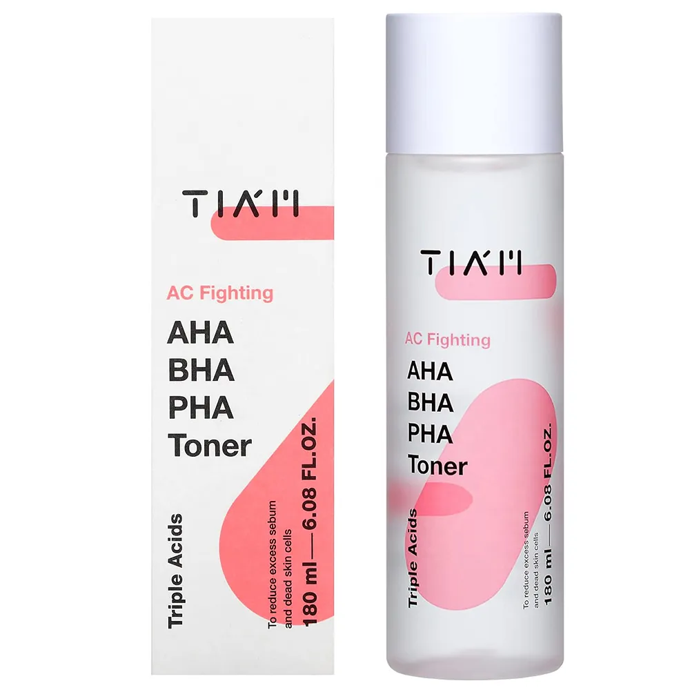تونر ضد جوش تیام TIAM AC Fighting AHA BHA PHA Toner|  لایه بردار و پاکسازی منافذ